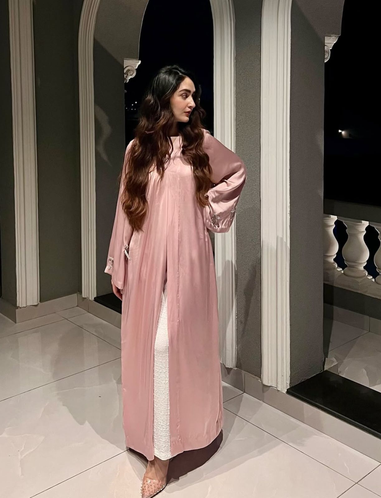 Signature Pink Abaya