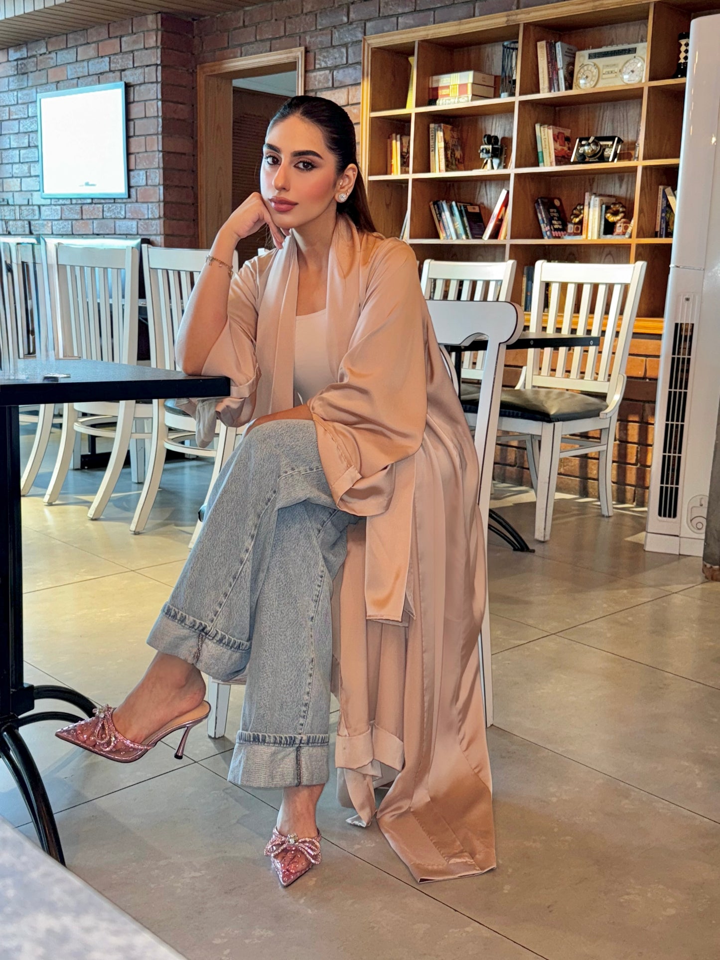 Silk Rose Elegance Abaya