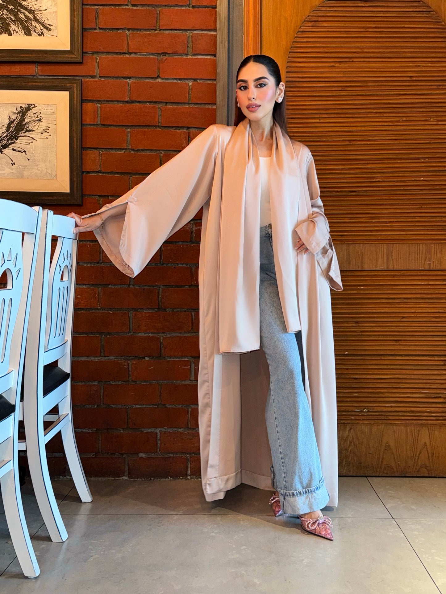 Silk Rose Elegance Abaya