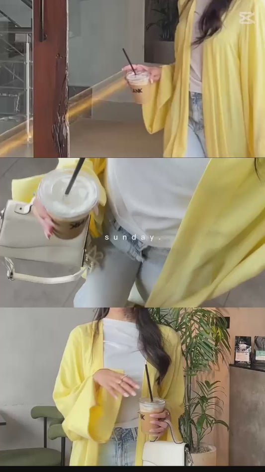 Sunshine Yellow Linen Abaya