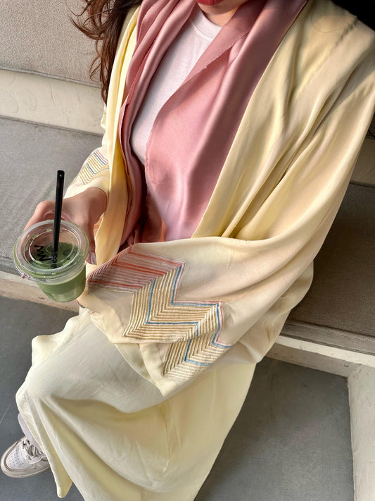 Pastel Dream Summer Abaya Set